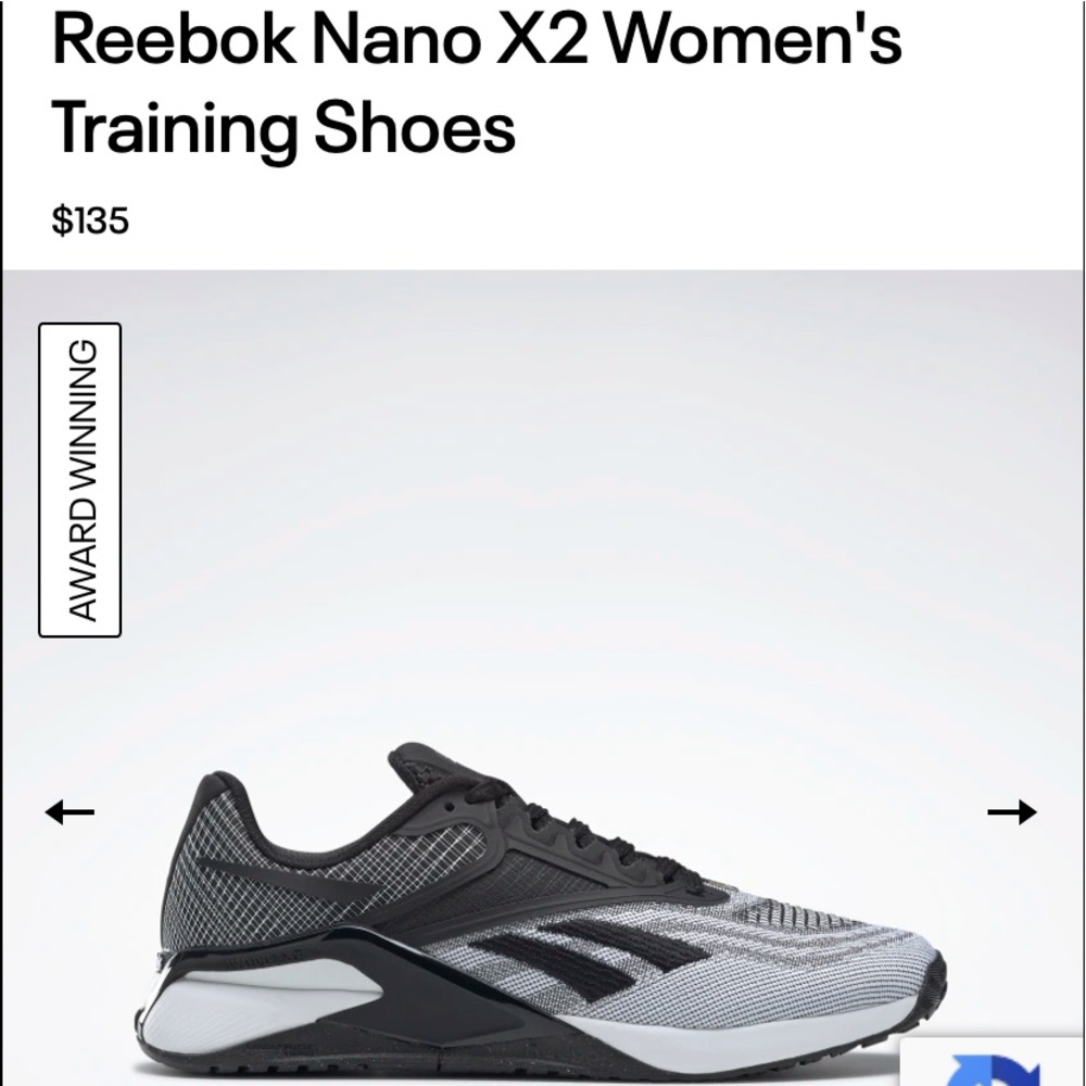 NWT Reebok Nano X2 Womens size 9.5